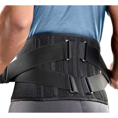 Neoprene Lumbar Back Support Belt with Pad for Elderly/Office Use