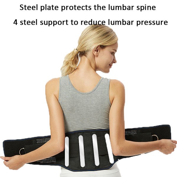 D-Ring Adjustable Medical Lumbar Belt with Pads for Back Support