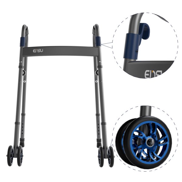 ENSU One-Click Folding Walker with Wheels – Standard