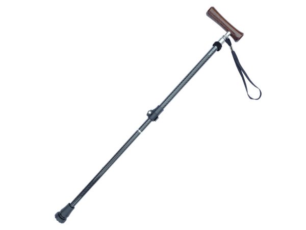 Carbon Fiber Walking Cane with Wooden Handle – Adjustable