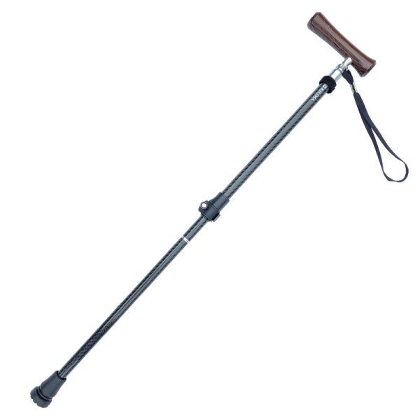 Carbon Fiber Walking Cane with Wooden Handle – Adjustable