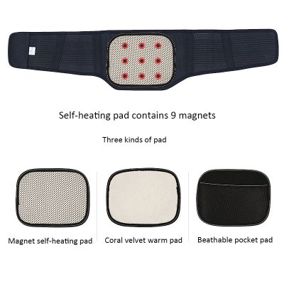 D-Ring Adjustable Medical Lumbar Belt with Pads for Back Support