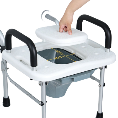 Heavy-Duty Folding Wall-Mounted Commode Chair