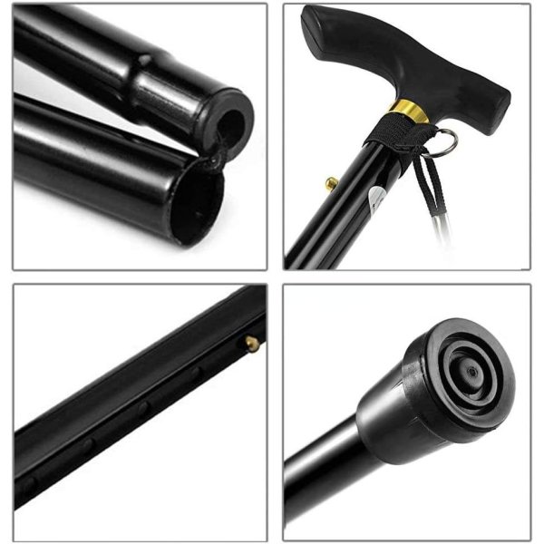 CE Certified Adjustable Folding Cane (84–93cm)
