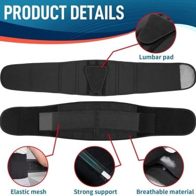 Lumbar Support Belt – Back Brace for Lower Back Pain Relief