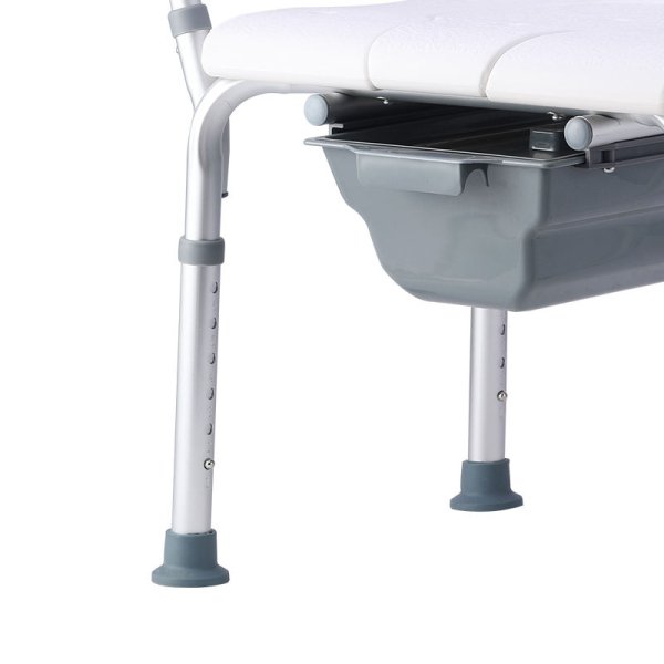 2-in-1 Shower & Commode Chair with Arms and Backrest